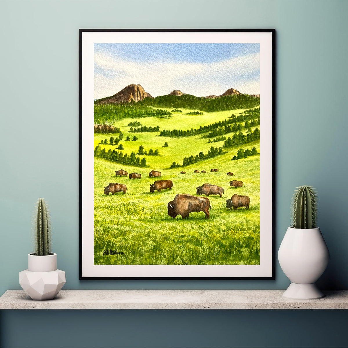 Buffalo Herd on the Plains