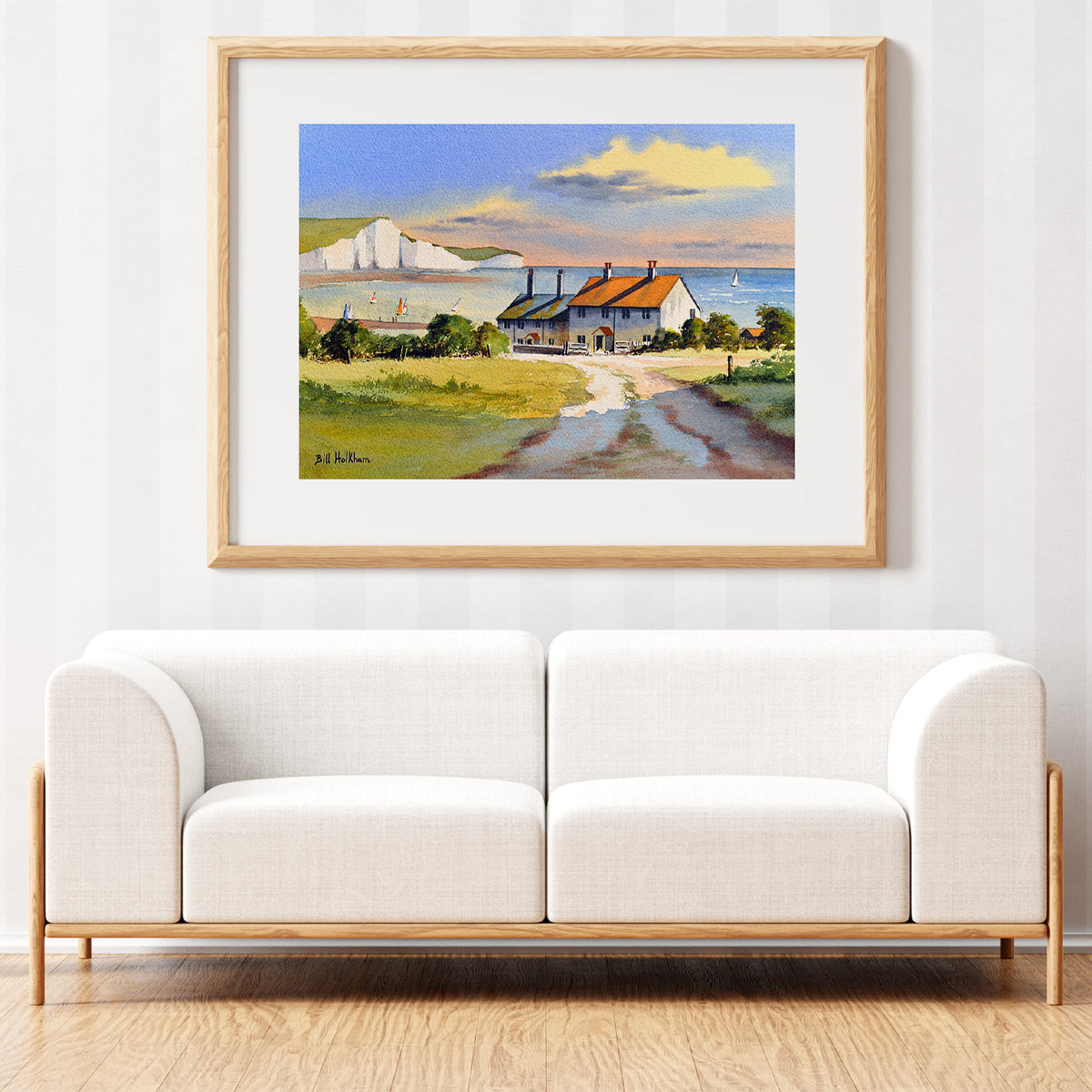Cuckmere Haven watercolor print, a unique seaside gift idea for art collectors and travelers.