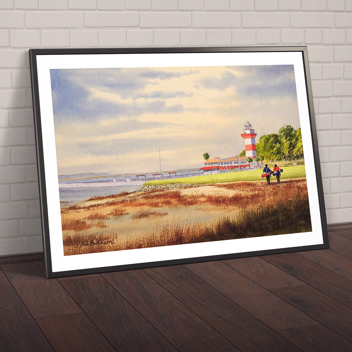 Watercolor art print of Harbor Town Golf Course, unframed.