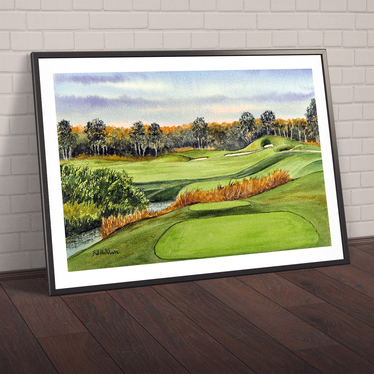 Watercolor art print of ». Indian River Preserve Golf Course Mims Florida, unframed.