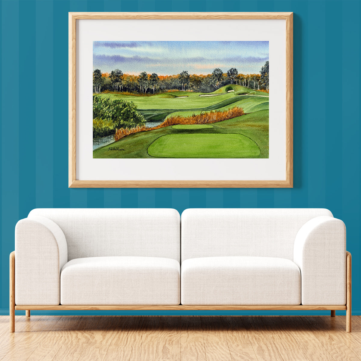 Unframed wall art painting of ». Indian River Preserve Golf Course Mims Florida for home decor.