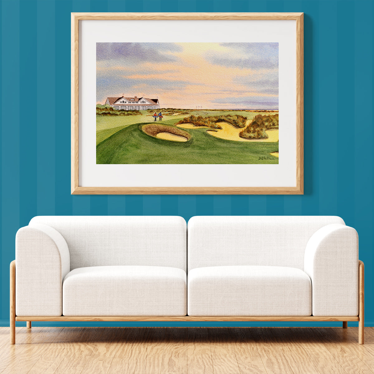 Unframed wall art painting of Kiawah Island Ocean Golf Course Painting for home decor.