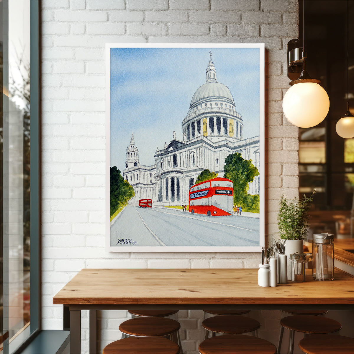 St Paul’s Cathedral watercolor print, a thoughtful gift for travelers and lovers of historic European cities.
