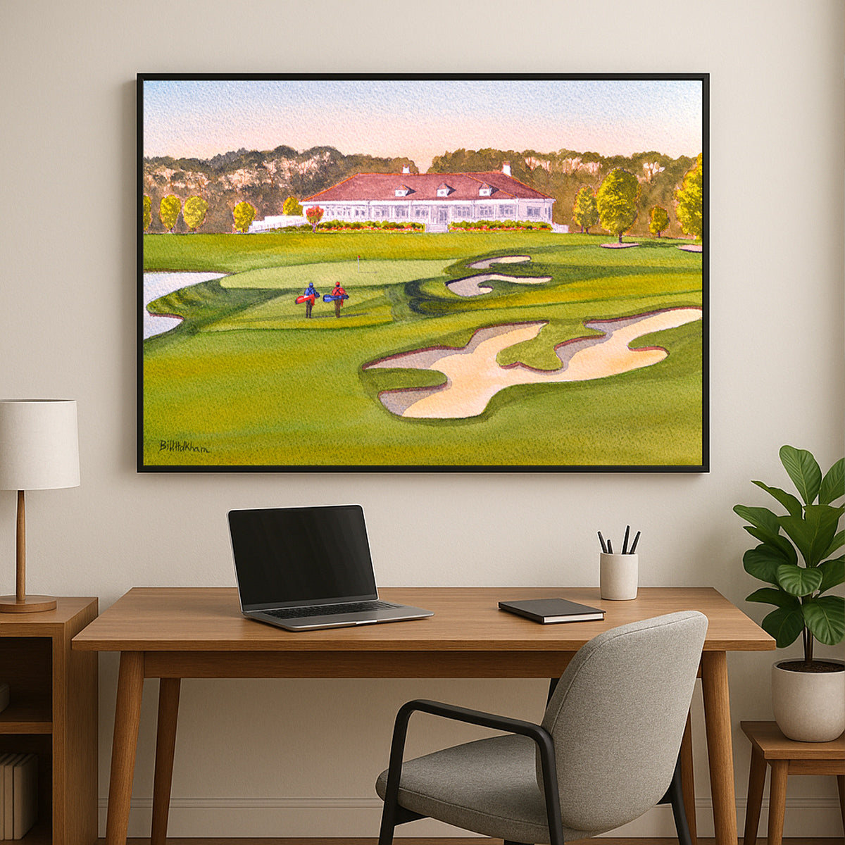 Perfect gift for golf lovers: TPC Myrtle Beach Golf Course watercolor print.
