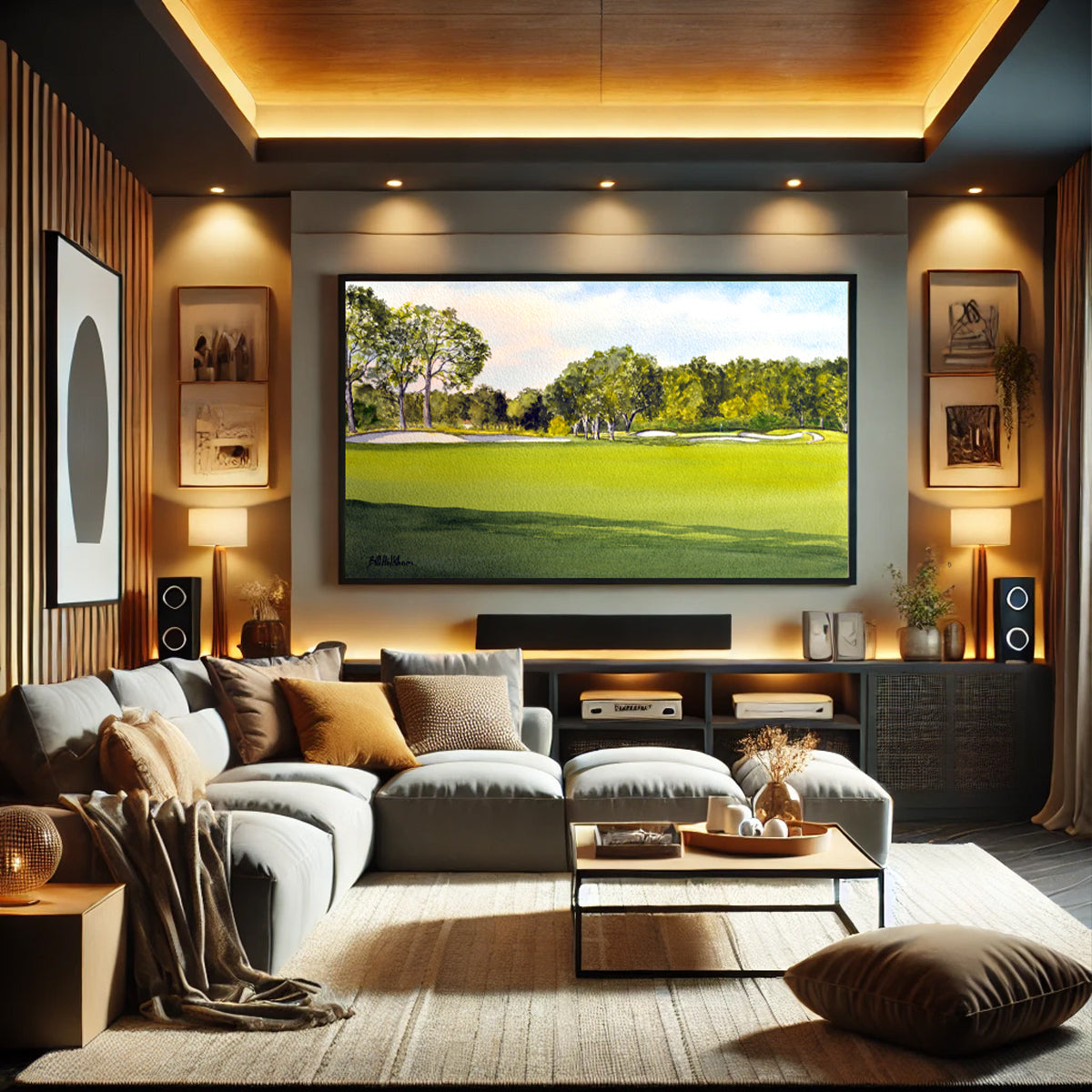 Perfect gift for golf lovers: TPC Tampa Bay Golf Course watercolor print.