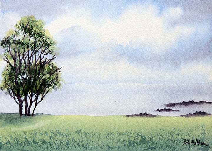 How to paint your first watercolor landscape and sky