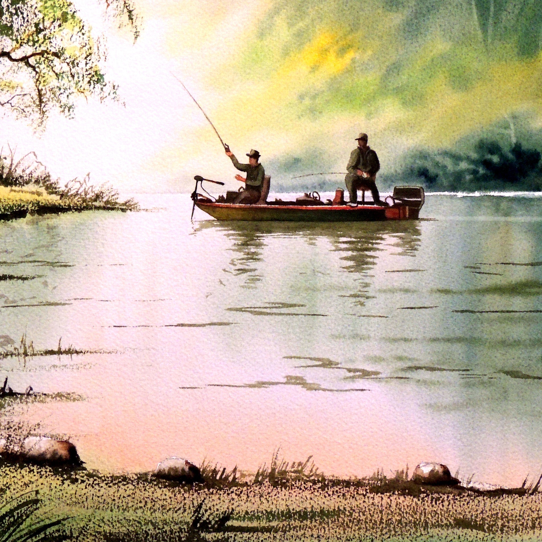 Fish Artwork – Watercolor Fishing Art Prints Coastal Wall Decor