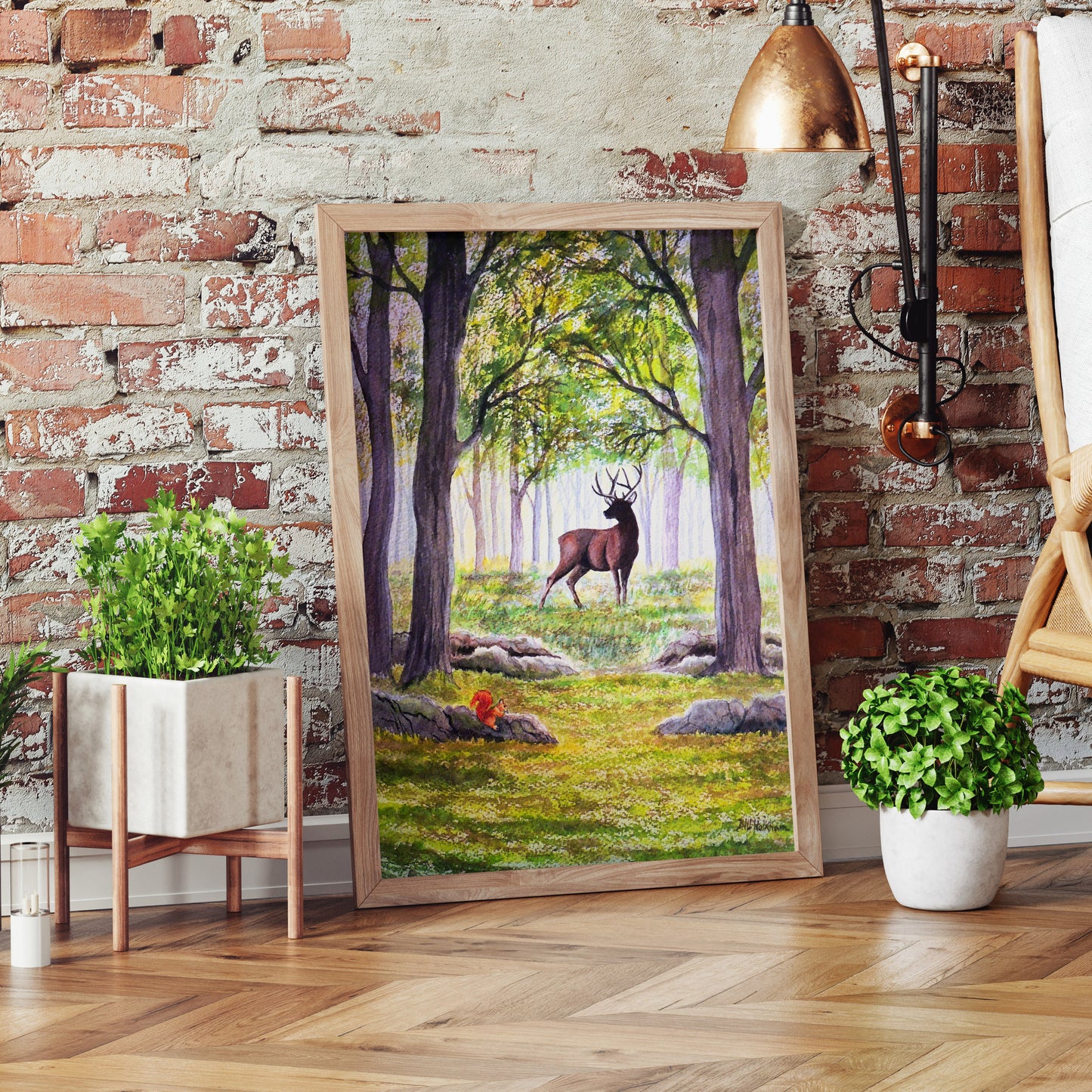 Deer In Misty Woods