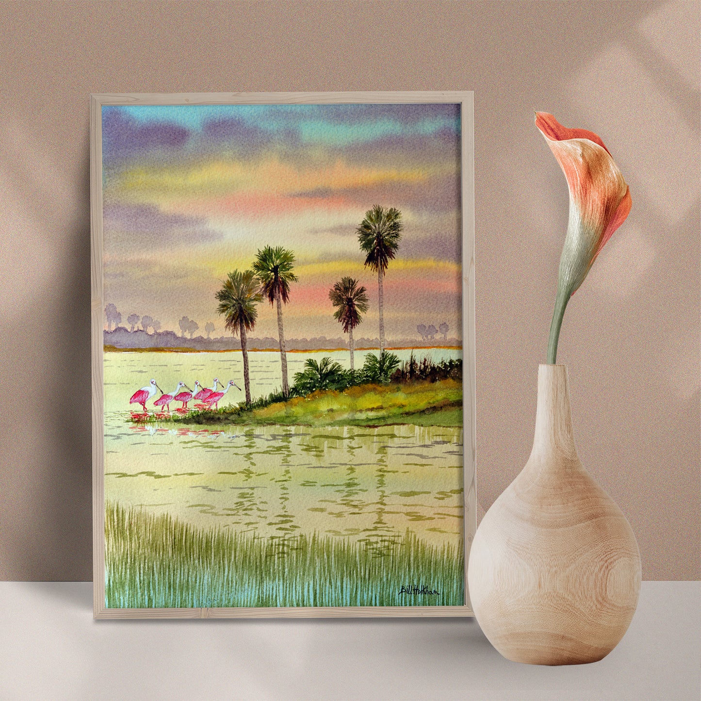 Roseate Spoonbills At St Marks Florida