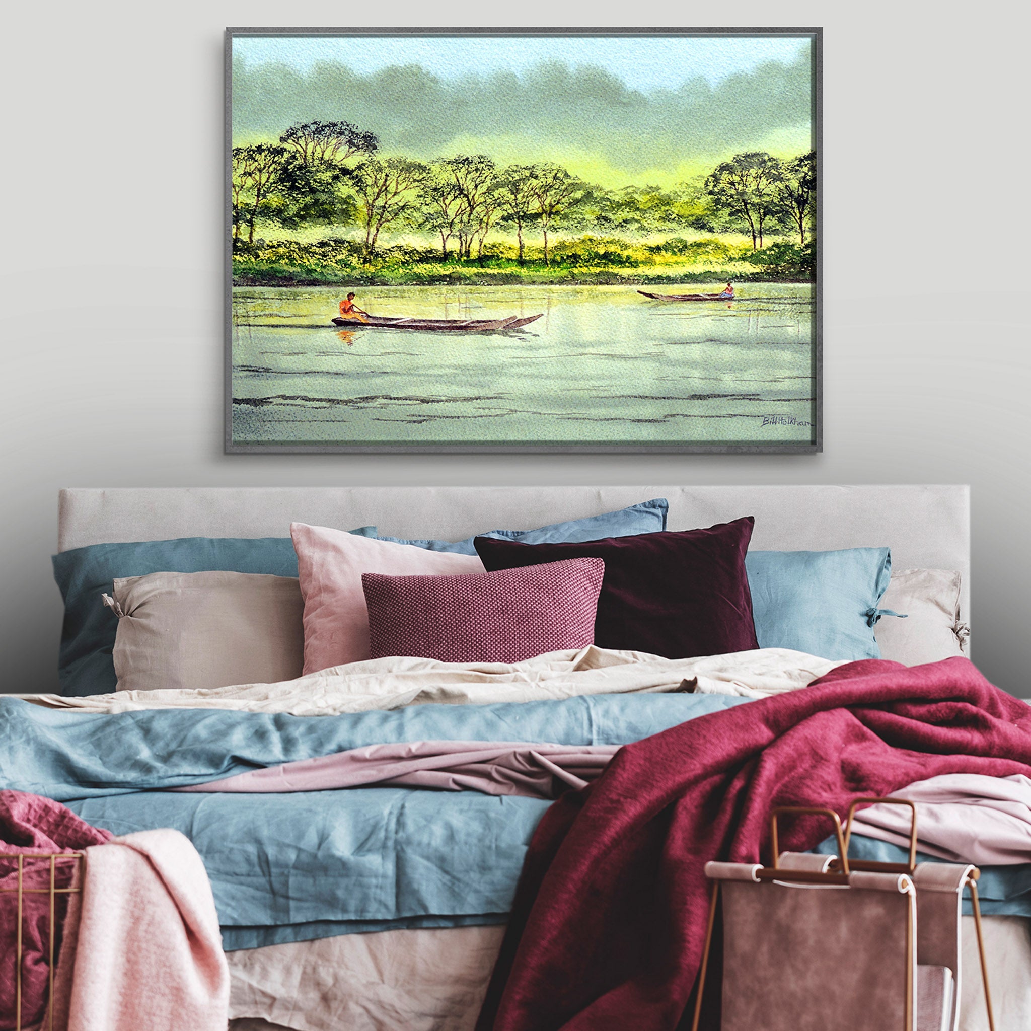 Situ Gunung National Park Watercolor Art Print – West Java Indonesia ...