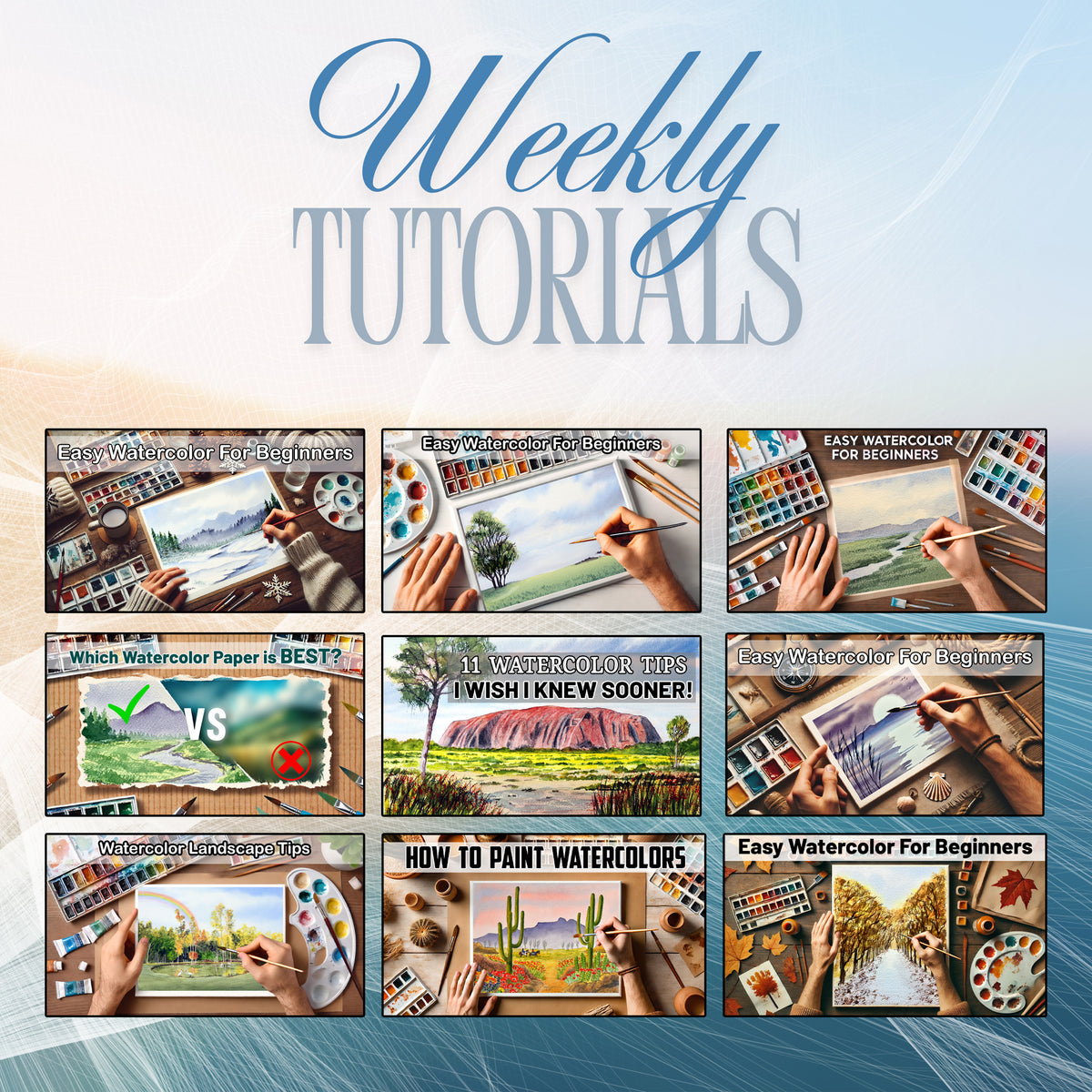 Weekly Tutorials Watercolor Tutorials, Art Supplies & Stories | Let's Paint Watercolors