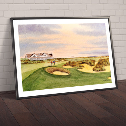 Watercolor art print of Kiawah Island Ocean Golf Course Painting, unframed.