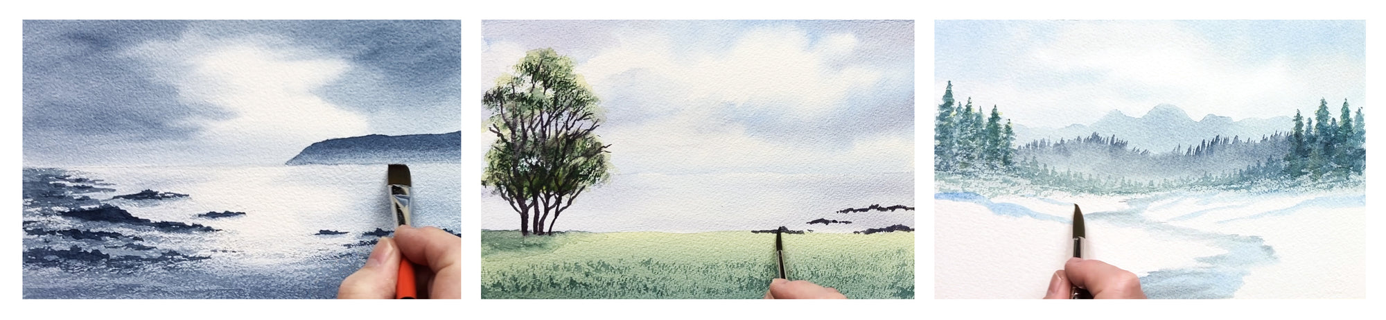 Learn watercolor painting at home — beginner watercolor tutorial community with Bill Holkham